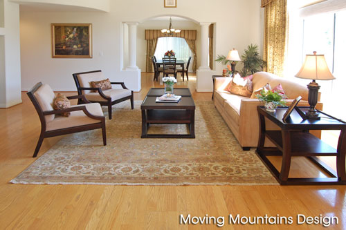 Living room after home staging Hacienda Heights 