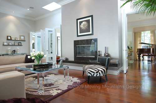 Another view of family room after home staging