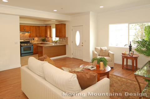 Glendale Model Home Staging Living Room After