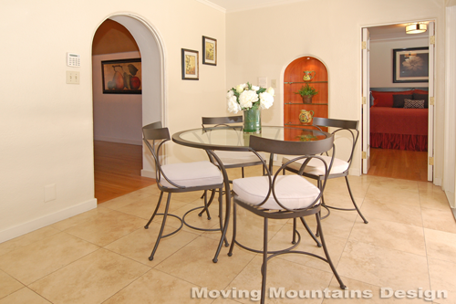 Larchmont Village home staging breakfast room