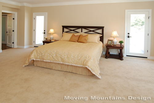 Pasadena Luxury home staging master bedroom