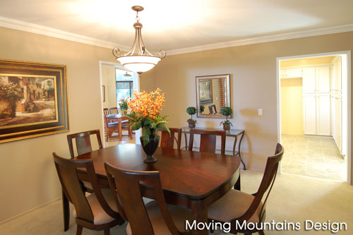 Home staging Sierra Madre dining room after staging