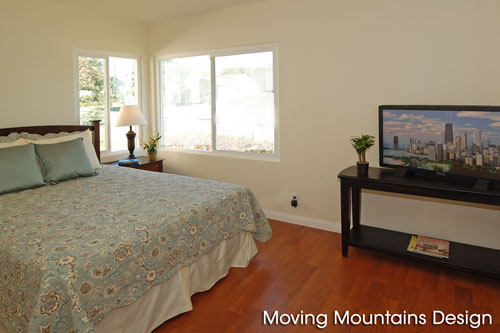 Monterey Park master bedroom after staging