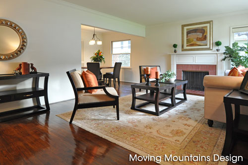 Living Room & Dining Room After Home Staging