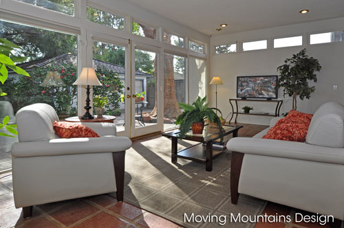 San Marino home staging home for sale living room